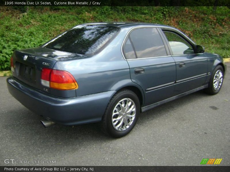 Cyclone Blue Metallic / Gray 1996 Honda Civic LX Sedan