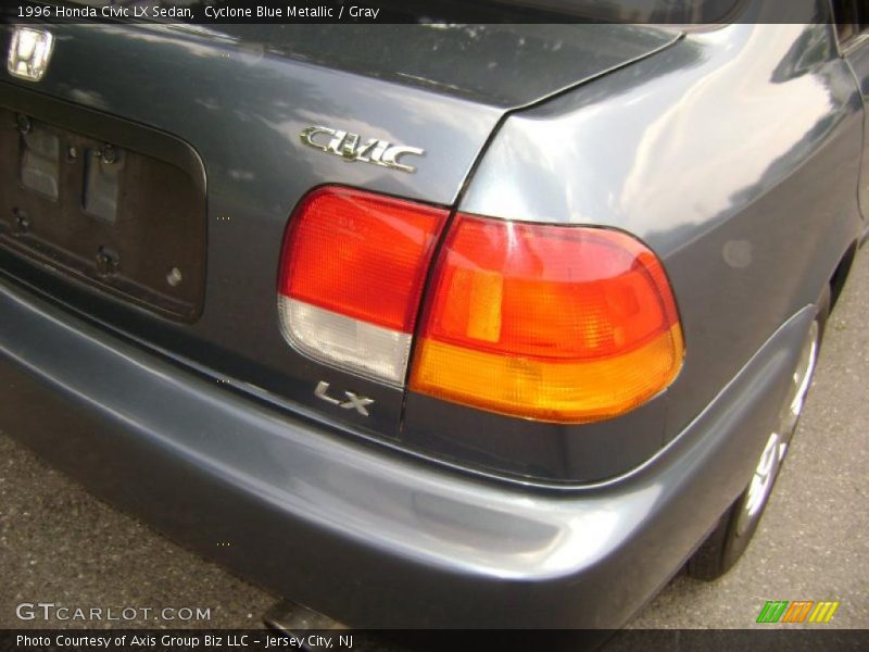 Cyclone Blue Metallic / Gray 1996 Honda Civic LX Sedan