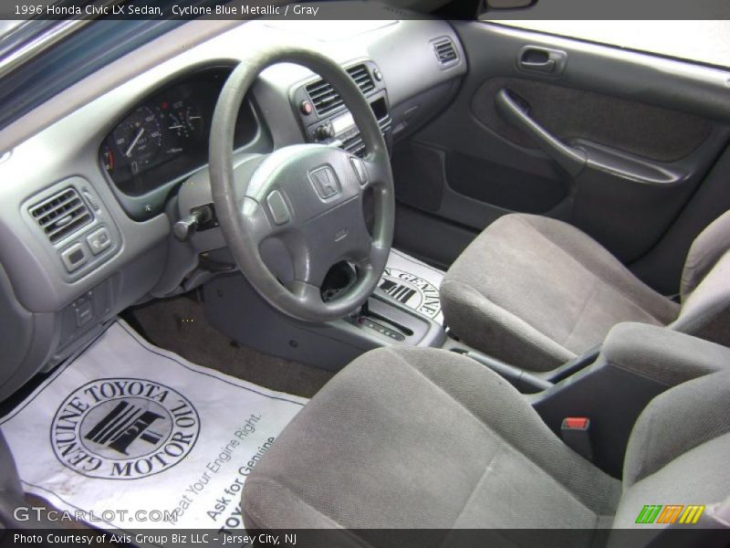 Cyclone Blue Metallic / Gray 1996 Honda Civic LX Sedan