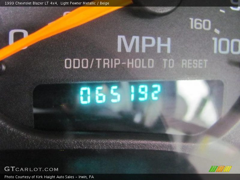 Light Pewter Metallic / Beige 1999 Chevrolet Blazer LT 4x4