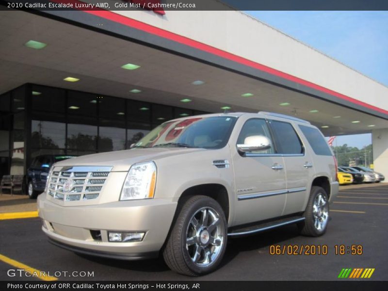 Gold Mist / Cashmere/Cocoa 2010 Cadillac Escalade Luxury AWD