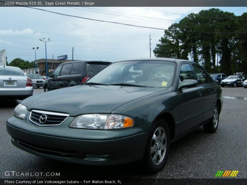 Sage Green Metallic / Beige 2000 Mazda 626 ES