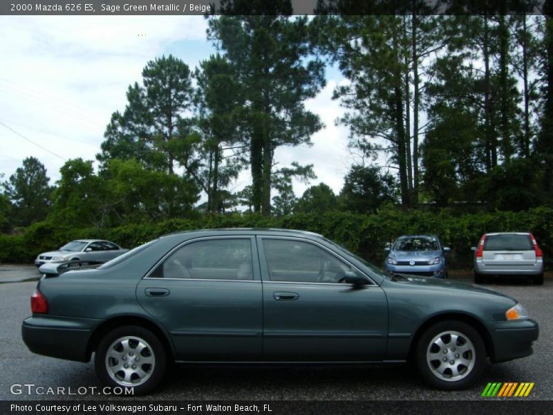 Sage Green Metallic / Beige 2000 Mazda 626 ES