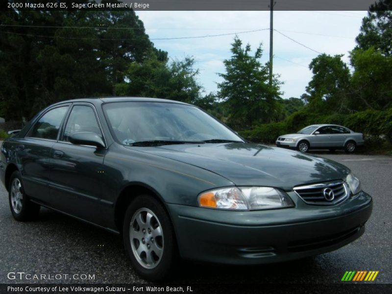 Sage Green Metallic / Beige 2000 Mazda 626 ES