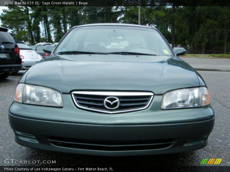 Sage Green Metallic / Beige 2000 Mazda 626 ES