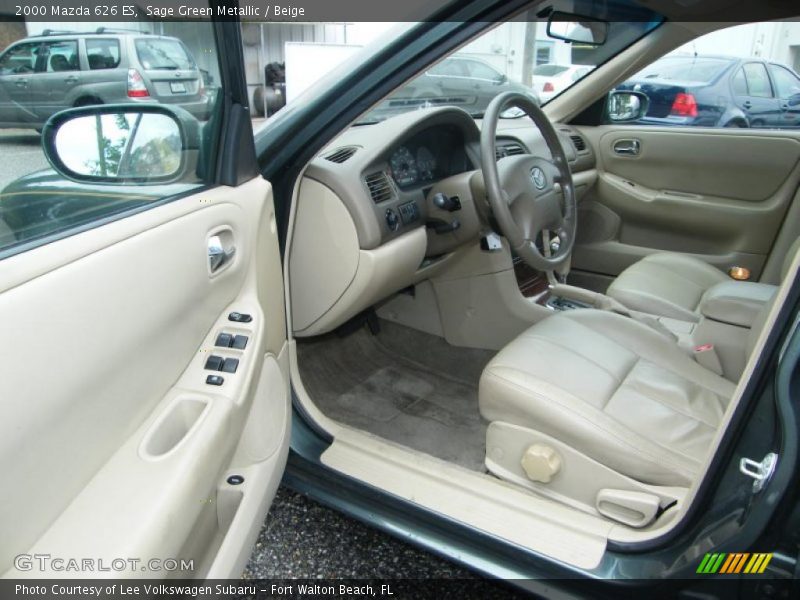Sage Green Metallic / Beige 2000 Mazda 626 ES