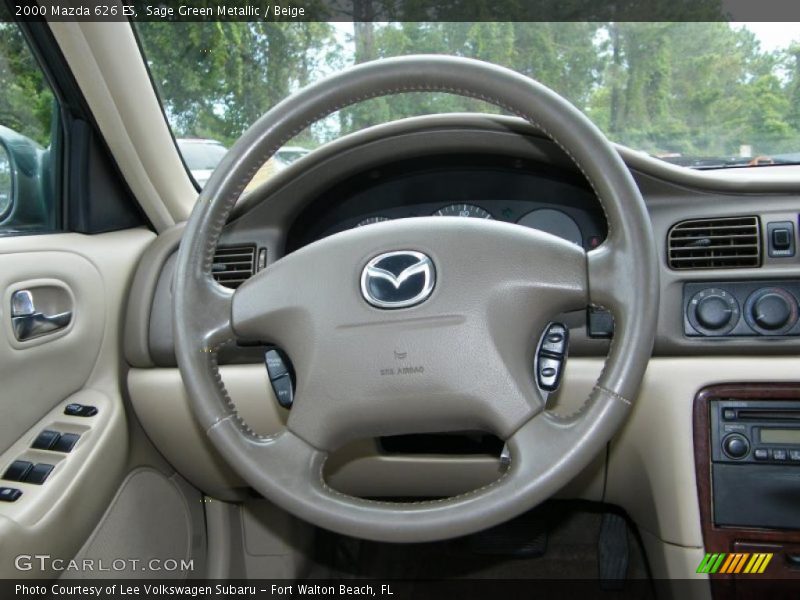 Sage Green Metallic / Beige 2000 Mazda 626 ES