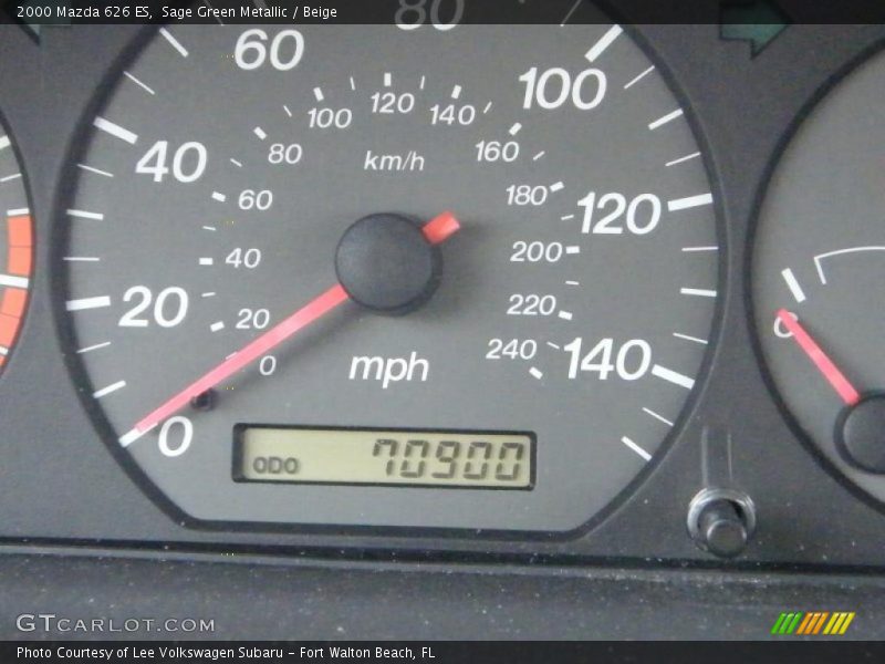 Sage Green Metallic / Beige 2000 Mazda 626 ES