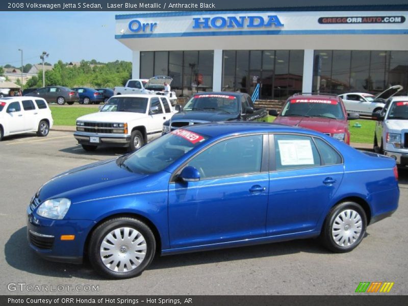 Laser Blue Metallic / Anthracite Black 2008 Volkswagen Jetta S Sedan