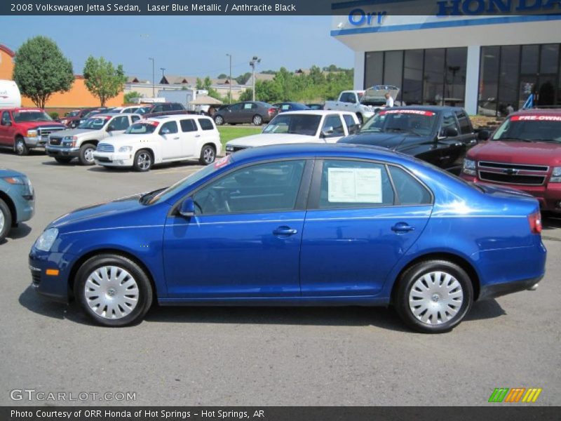 Laser Blue Metallic / Anthracite Black 2008 Volkswagen Jetta S Sedan