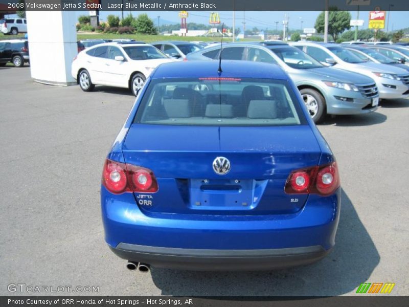 Laser Blue Metallic / Anthracite Black 2008 Volkswagen Jetta S Sedan