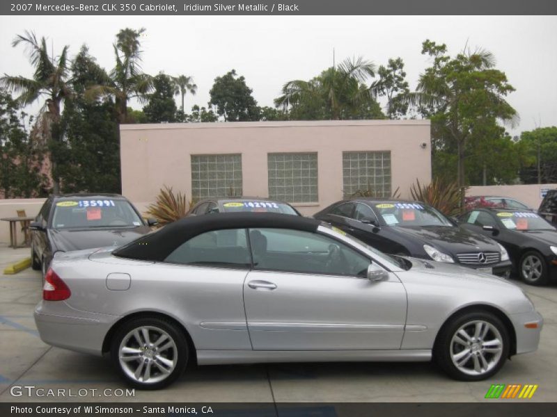 Iridium Silver Metallic / Black 2007 Mercedes-Benz CLK 350 Cabriolet