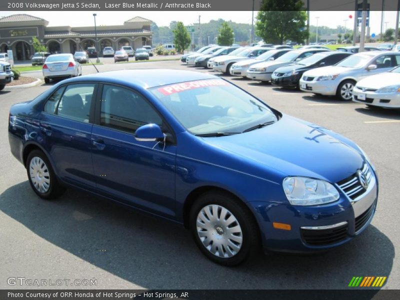 Laser Blue Metallic / Anthracite Black 2008 Volkswagen Jetta S Sedan