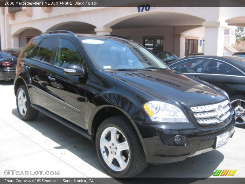 Black / Black 2008 Mercedes-Benz ML 350 4Matic