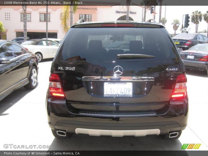 Black / Black 2008 Mercedes-Benz ML 350 4Matic