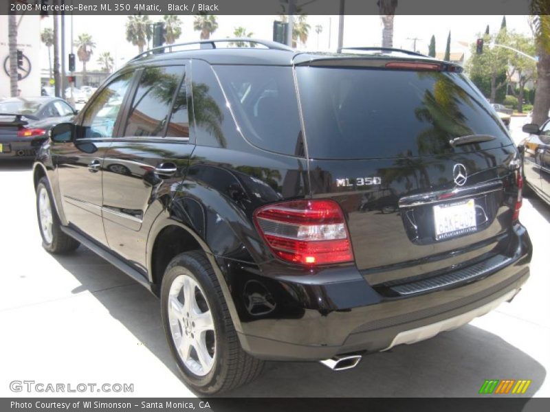 Black / Black 2008 Mercedes-Benz ML 350 4Matic