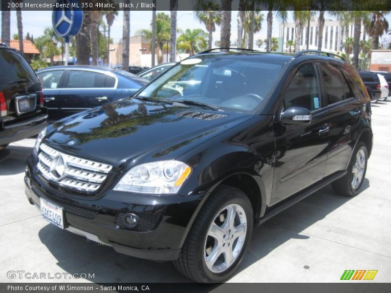 Black / Black 2008 Mercedes-Benz ML 350 4Matic