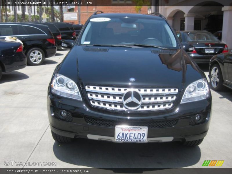 Black / Black 2008 Mercedes-Benz ML 350 4Matic