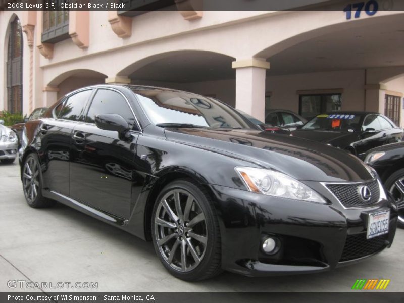 Obsidian Black / Black 2008 Lexus IS F