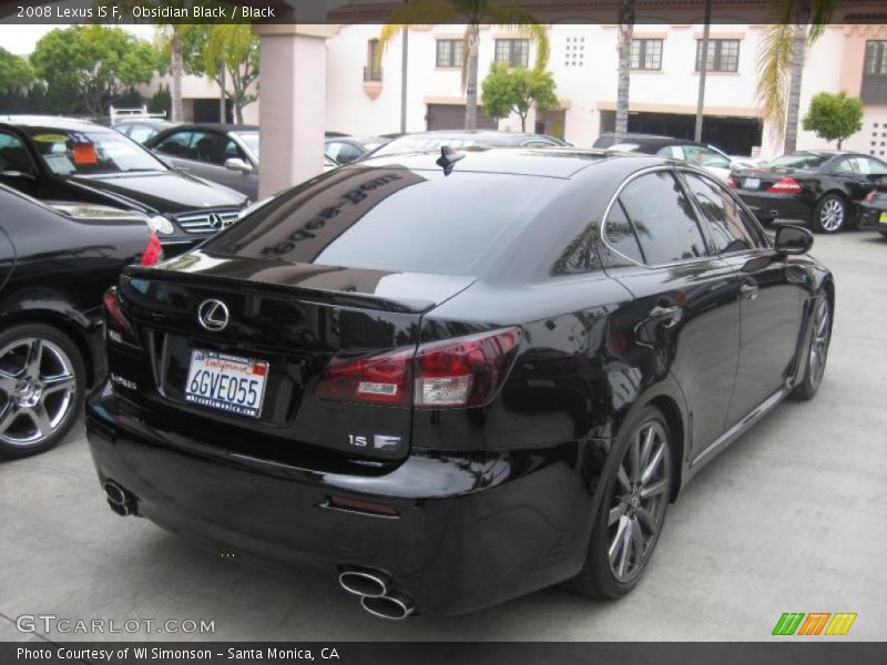 Obsidian Black / Black 2008 Lexus IS F