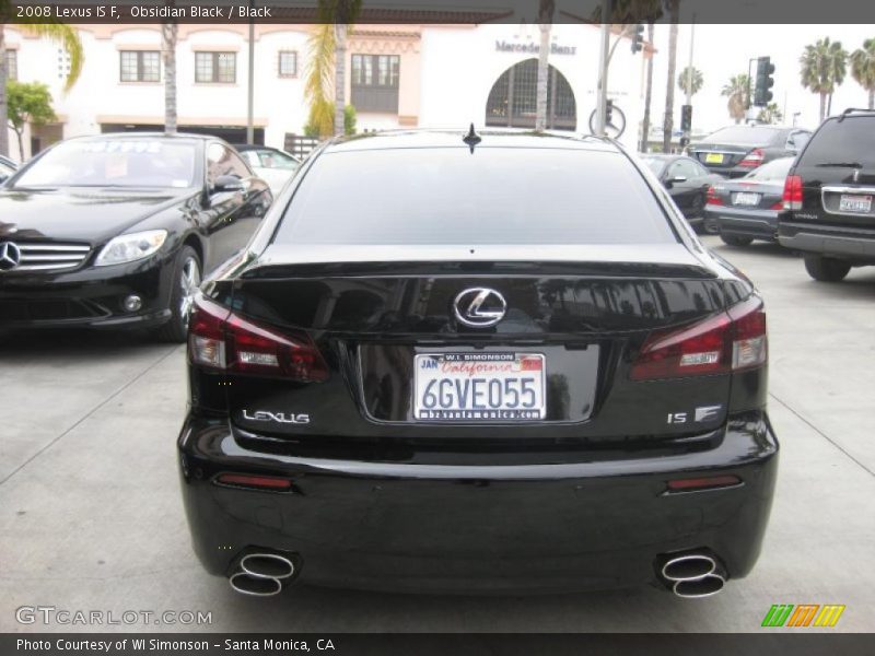 Obsidian Black / Black 2008 Lexus IS F