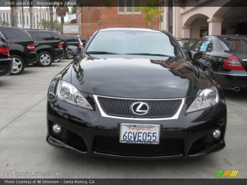 Obsidian Black / Black 2008 Lexus IS F