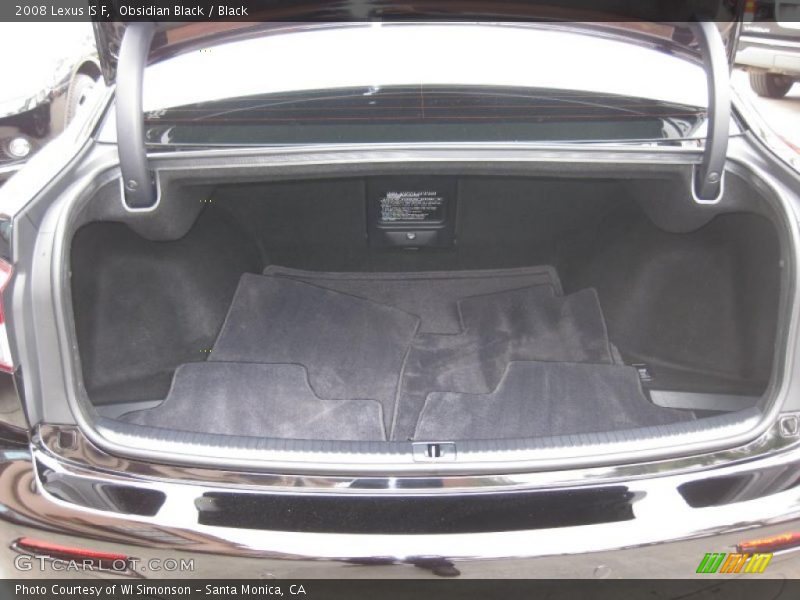 Obsidian Black / Black 2008 Lexus IS F