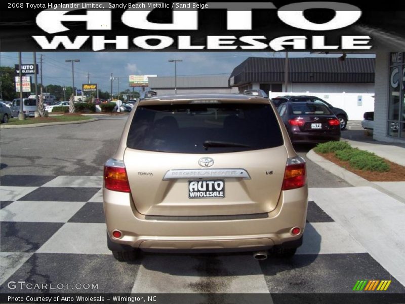 Sandy Beach Metallic / Sand Beige 2008 Toyota Highlander Limited