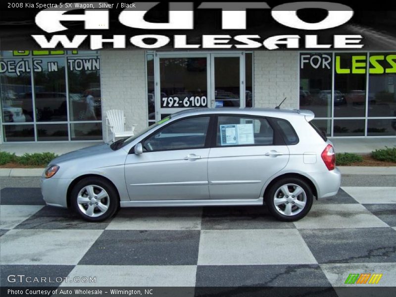 Silver / Black 2008 Kia Spectra 5 SX Wagon