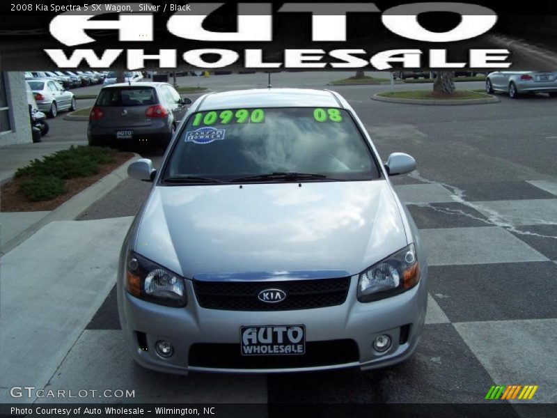 Silver / Black 2008 Kia Spectra 5 SX Wagon