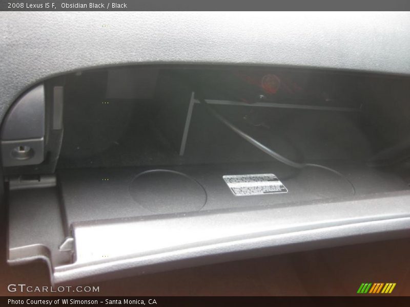 Obsidian Black / Black 2008 Lexus IS F