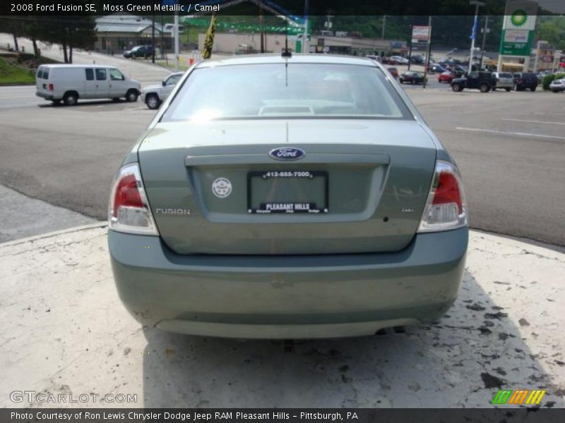 Moss Green Metallic / Camel 2008 Ford Fusion SE