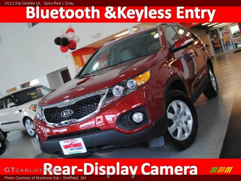 Spicy Red / Gray 2011 Kia Sorento LX