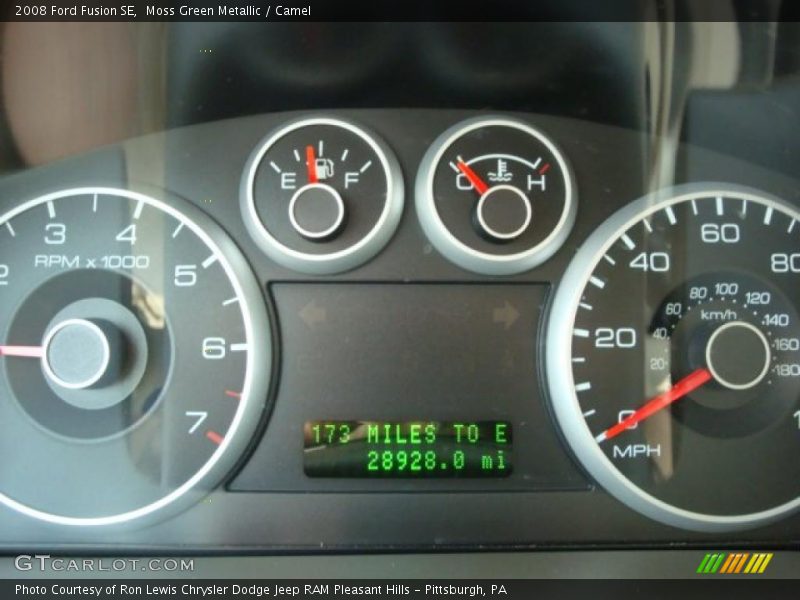 Moss Green Metallic / Camel 2008 Ford Fusion SE