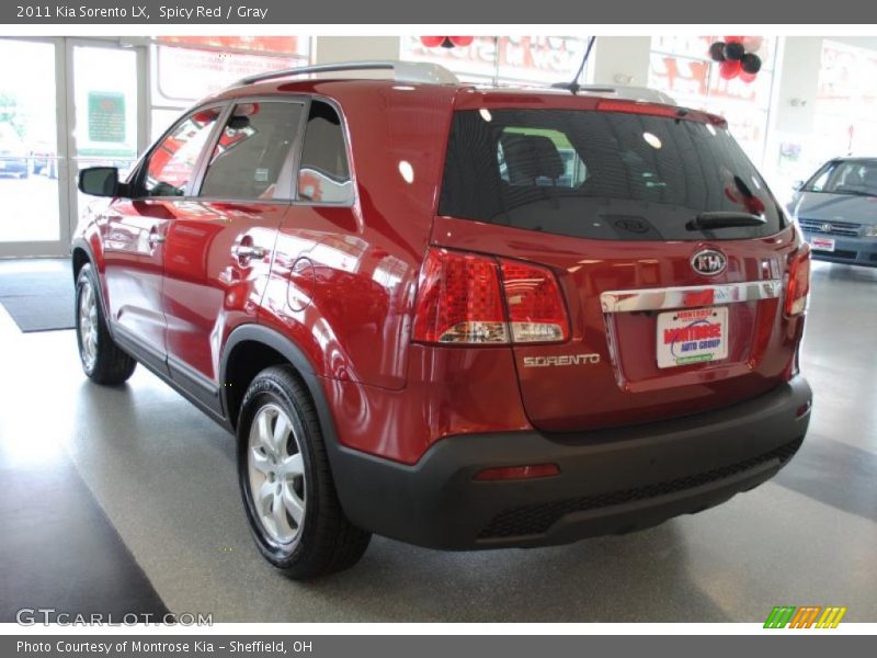 Spicy Red / Gray 2011 Kia Sorento LX