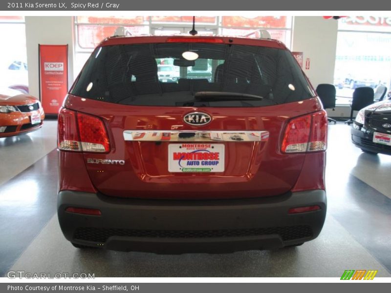 Spicy Red / Gray 2011 Kia Sorento LX