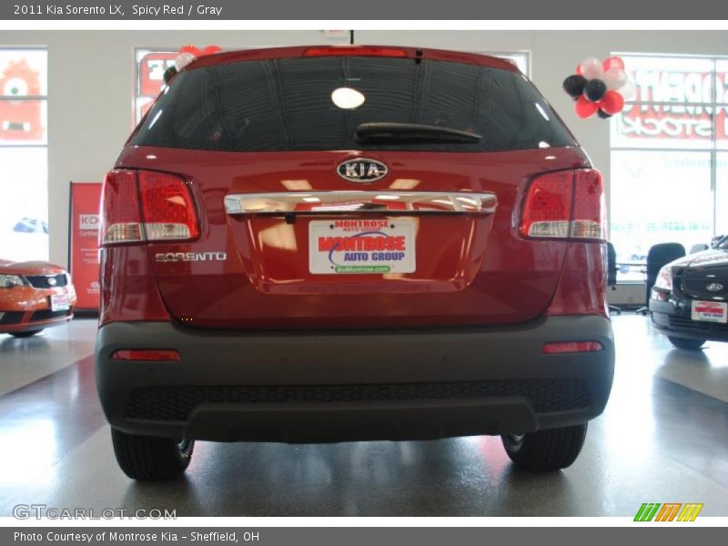 Spicy Red / Gray 2011 Kia Sorento LX