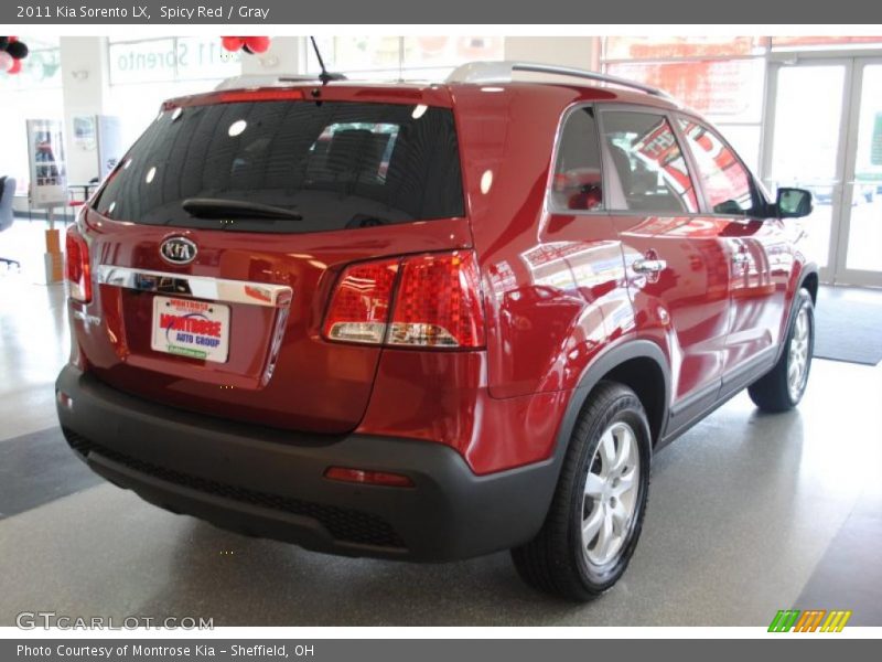Spicy Red / Gray 2011 Kia Sorento LX