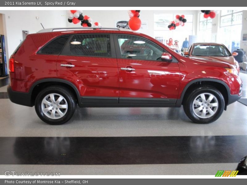 Spicy Red / Gray 2011 Kia Sorento LX