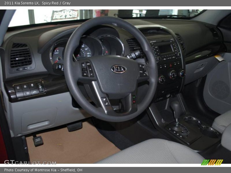 Spicy Red / Gray 2011 Kia Sorento LX