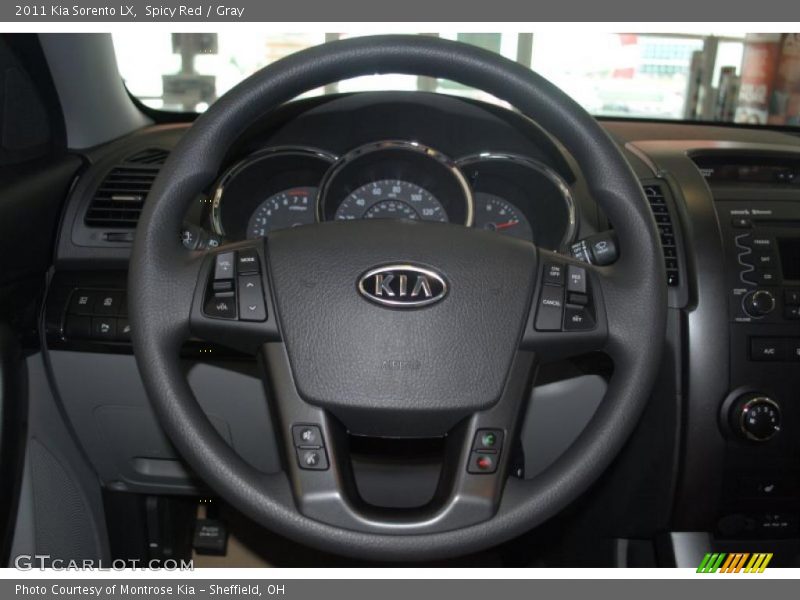Spicy Red / Gray 2011 Kia Sorento LX