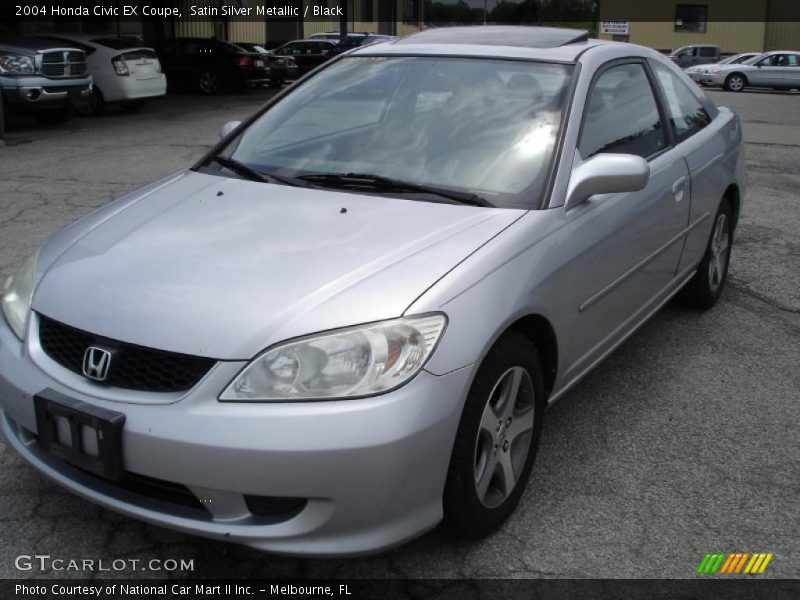 Satin Silver Metallic / Black 2004 Honda Civic EX Coupe