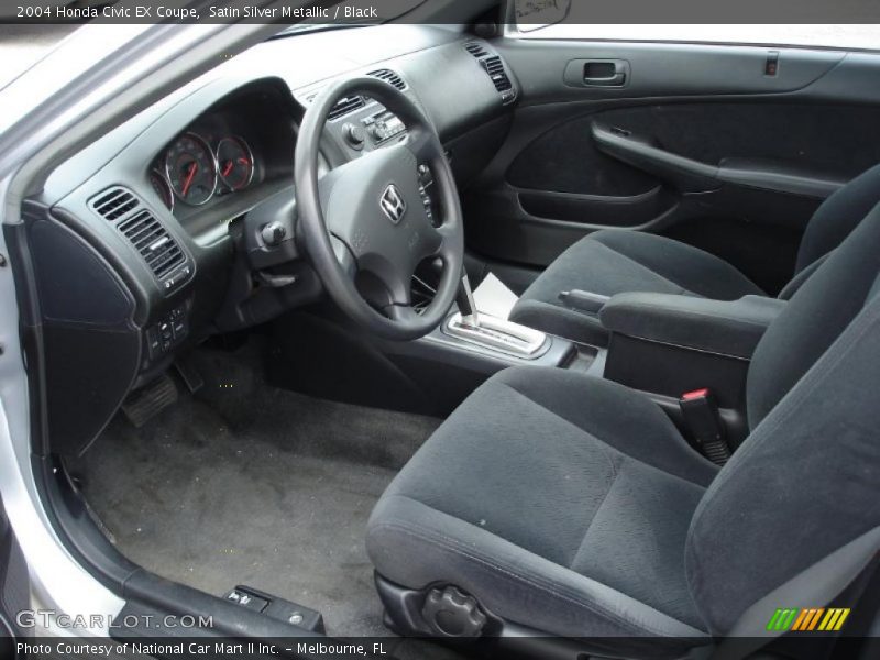 Satin Silver Metallic / Black 2004 Honda Civic EX Coupe