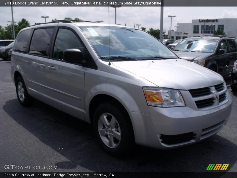 Bright Silver Metallic / Medium Slate Gray/Light Shale 2010 Dodge Grand Caravan SE Hero
