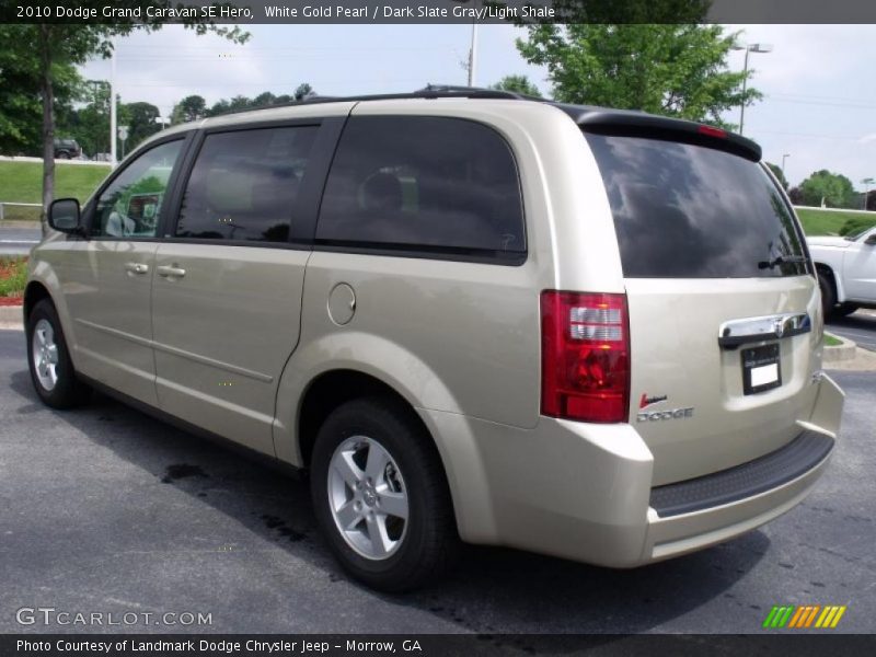 White Gold Pearl / Dark Slate Gray/Light Shale 2010 Dodge Grand Caravan SE Hero