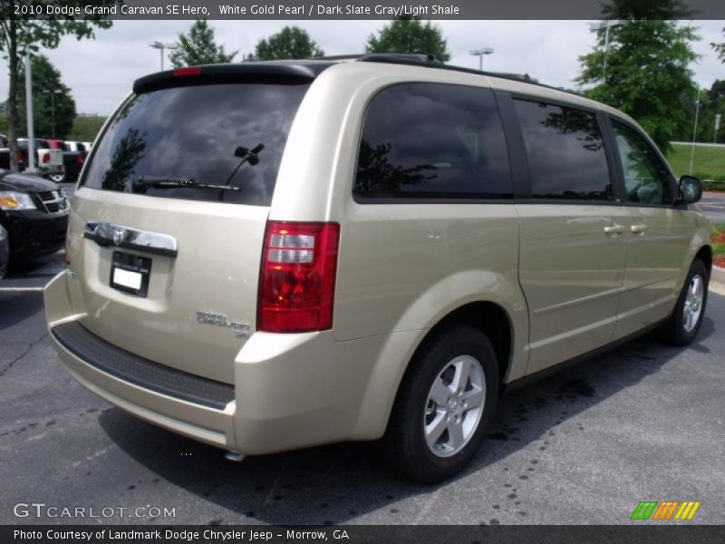 White Gold Pearl / Dark Slate Gray/Light Shale 2010 Dodge Grand Caravan SE Hero