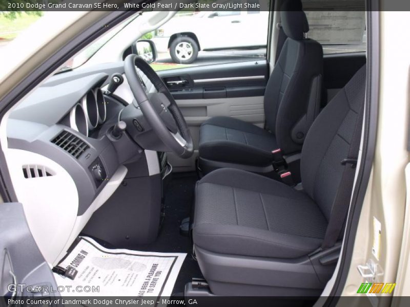White Gold Pearl / Dark Slate Gray/Light Shale 2010 Dodge Grand Caravan SE Hero