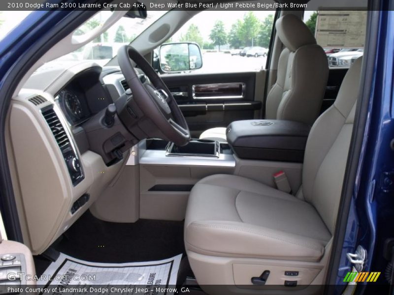 Deep Water Blue Pearl / Light Pebble Beige/Bark Brown 2010 Dodge Ram 2500 Laramie Crew Cab 4x4