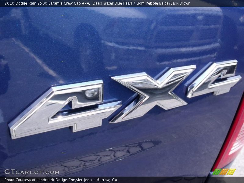 Deep Water Blue Pearl / Light Pebble Beige/Bark Brown 2010 Dodge Ram 2500 Laramie Crew Cab 4x4
