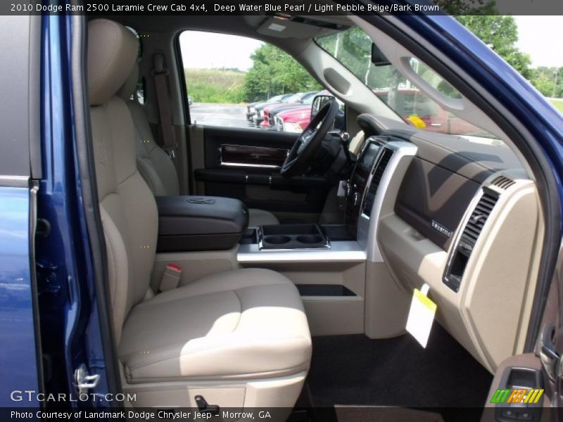 Deep Water Blue Pearl / Light Pebble Beige/Bark Brown 2010 Dodge Ram 2500 Laramie Crew Cab 4x4